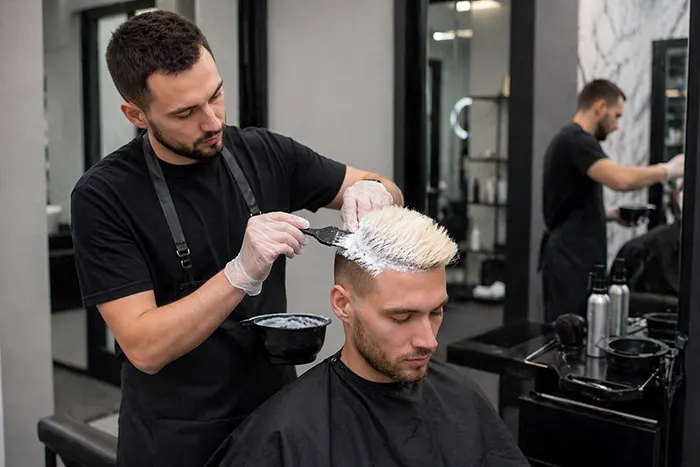 Blonde hair coloring